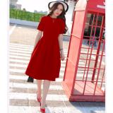 Đầm xòe xếp ly phong cách Hàn Quốc Nhà may Thu (Đen)