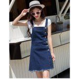 Đầm yếm jean phối nút beyeu1688 - by6134