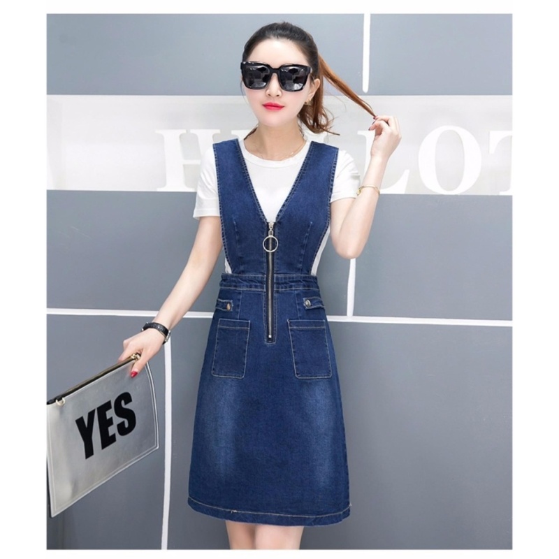 Nơi bán ĐẦM YẾM JEANS FASHIONS NĂNG ĐỘNG BEYEU1688 - BY1003 (XANH ĐẬM)