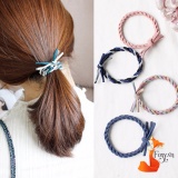 Dây cột tóc Handmade cao cấp phong cách Hàn Quốc Foxy BT0015 (xanh lá mix)