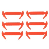 Dây Giày Cao Su Bộ 12 Dây Màu Đỏ Dạ Quang Cho Trẻ Em