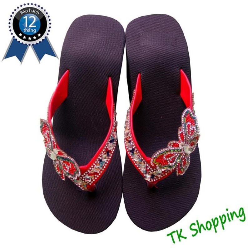 DÉP KẸP BƯƠM BƯỚM NGŨ SẮC ĐỎ CAO 5CM - HÀNG CHUẨN - BẢO HÀNH 12 THÁNG giá rẻ