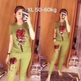 Đồ bộ mặc nhà nữ hoa hồng 3D thun Thái cao cấp