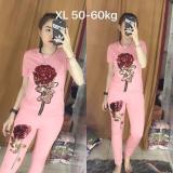 Đồ bộ mặc nhà nữ hoa hồng 3D thun Thái cao cấp