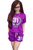 Đồ bộ short thể thao số 31 giá gốc (Tím)