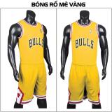 Đồ bóng rổ chất lượng cao Bulls vàng phổi đỏ