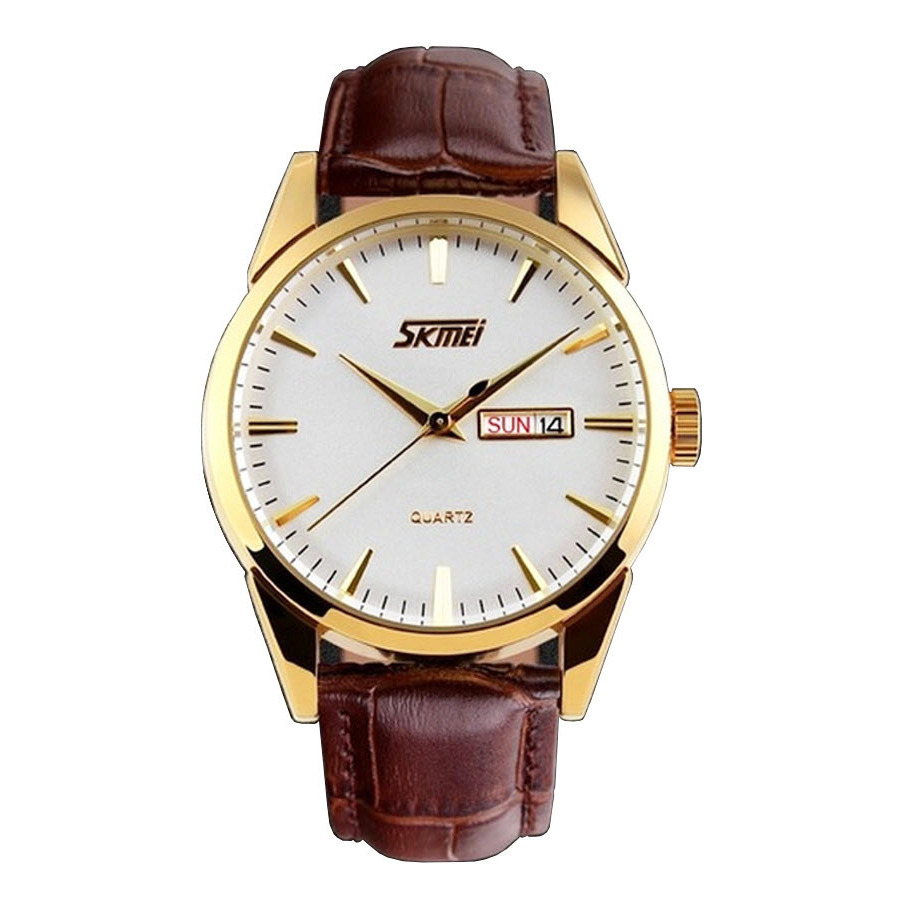 Đồng hồ nam dây da skmei 9073