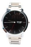 Đồng hồ nam dây inox Eyki TP002 (Trắng mặt đen)