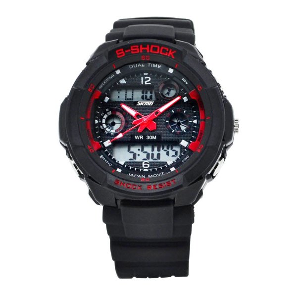 Nơi bán Đồng hồ nam dây nhựa SKMEI S-Shock 0931 (Mặt Đen Đỏ)