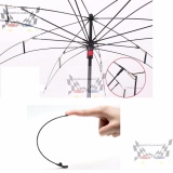 Dù gấp ngược che mưa, nắng màu đen (tặng đèn led usb)