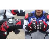 Găng tay probiker dài ngón inox (Đỏ)