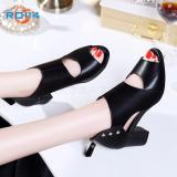 Giày boot bốt cao gót nữ đẹp cổ thấp hàng hiệu Rosata-phá cách RO114