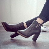 [ FORM NHỎ TĂNG 1 SIZE ] Giày Boot Chelsea gót vuông 9 Phân 2 Khóa S425 phong cách Hàn Quốc, sang trọng