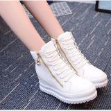 Giày boot nữ cao cổ đế độn phong cách Hàn Quốc B042T