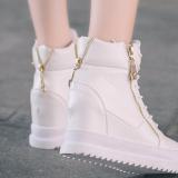 Giày boot nữ cao cổ đế độn phong cách Hàn Quốc B042T