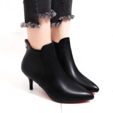 Giày boot nữ cổ ngắn sexy màu đen 5cm
