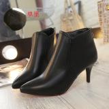 Giày boot nữ cổ ngắn sexy màu đen 5cm