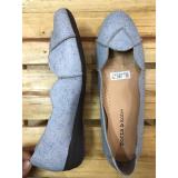 Giày búp bê đế 2p da thật KOBE (Blue art)