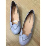 Giày búp bê đế 2p da thật KOBE (Blue art)