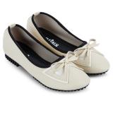 Giày búp bê đính nơ nữ Sarisiu SRS807 (Kem)
