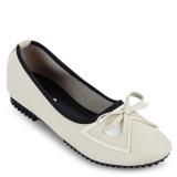 Giày búp bê đính nơ nữ Sarisiu SRS807 (Kem)