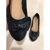 Giày búp bê nơ cánh đôi CLARKS (Đen)