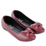 Giày búp bê nơ Sarisiu SRS831 (Đỏ đô)