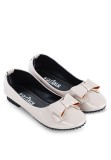 Giày búp bê phối nơ Sarisiu SRS815 (Kem)