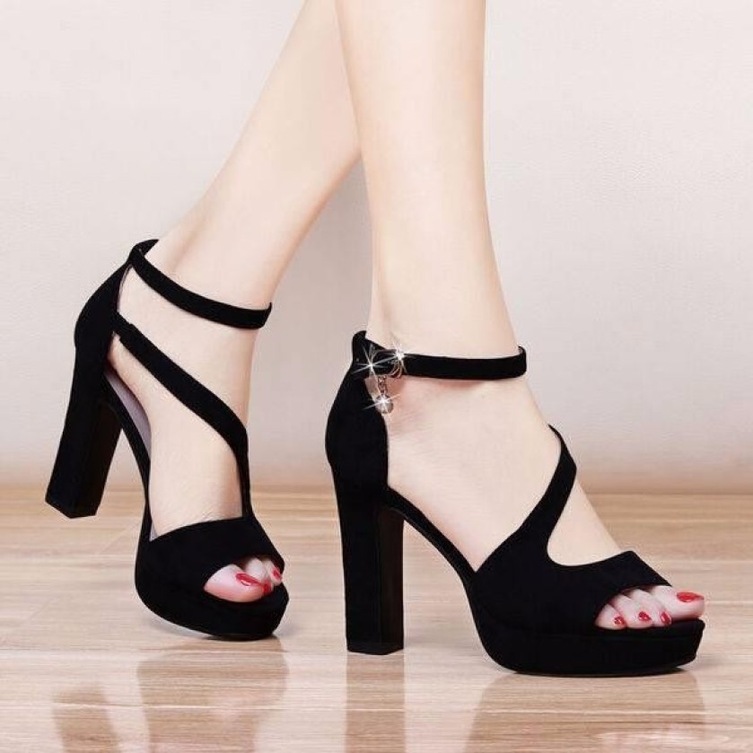 Giày cao gót 9cm hở eo cao cấp - hàng nhập khẩu Quảng Châu bao bền đẹp (chuẩn form y hình bảo hành 12 tháng) giá rẻ