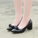 Giày cao gót 5 phân bít mũi đính nơ big size 42 43