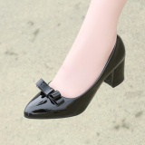 Giày cao gót 5 phân bít mũi đính nơ big size 42 43