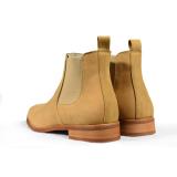 [TATHANIUM Footwear] Giày Chelsea boot màu vàng nghệ da bò nubuck