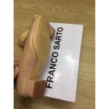 Giày gót trụ 4 phân mũi nhọn Franco Sarto (Kem)