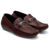Giày mọi nam da bò màu nâu đỏ TH7115