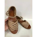 Giày sandal da rọ đan chéo CLARKS (Kem)