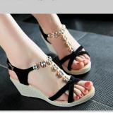 Giày sandal đế xuồng quai hoa