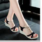 Giày sandal đế xuồng quai hoa