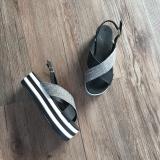 Giày sandal xuồng quai chéo TIGISH (Xám)