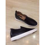 Giày Slip on lazer cut đế độn 4 phân VAGABOND (Đen mờ)