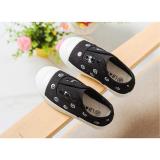 Giầy Slip on vải hình chân chó cho bé - Đen