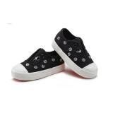 Giầy Slip on vải hình chân chó cho bé - Đen
