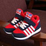 Giầy sneaker cờ anh  - Size 31 đến 36 - đỏ đen