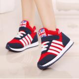 Giầy sneaker cờ anh  - Size 31 đến 36 - đỏ đen