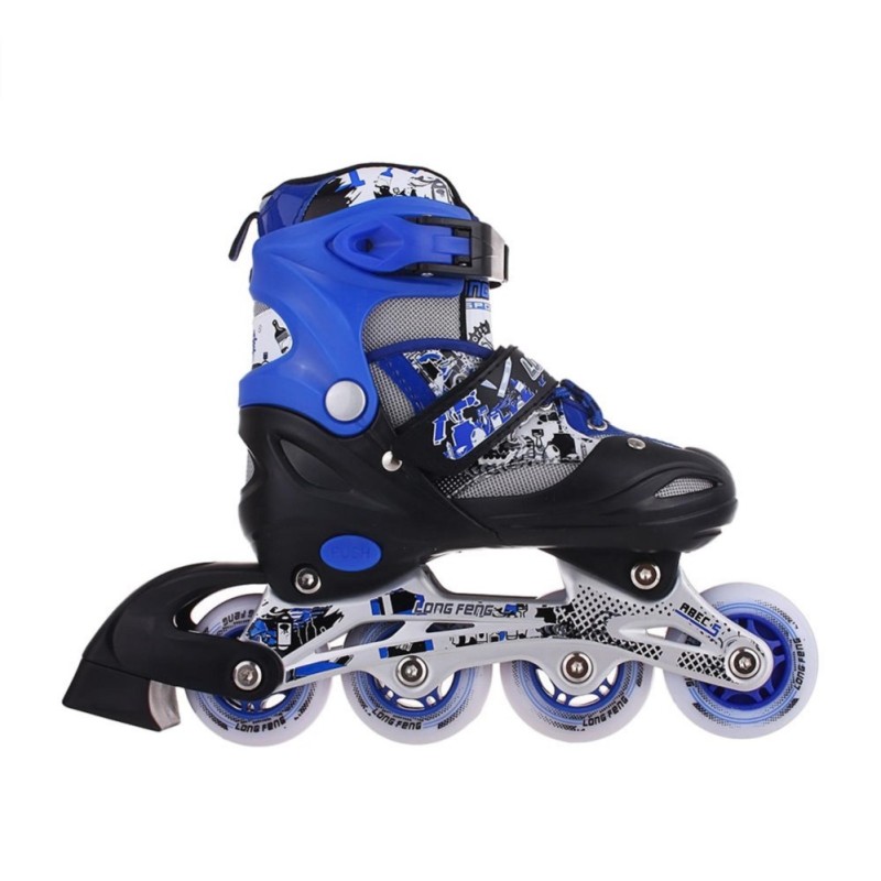 Mua Giày trượt patin Longfeng 906 màu xanh +Tặng kèm bảo vệ trượt patin màu xanh