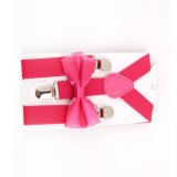 HengSong Unisex Trẻ em Dây Thắt Nơ Y-lưng Quần Kẹp Có Thể Điều Chỉnh Dây Đai Co Giãn Suspender Dây Nẹp Ánh Sáng hoa hồng-Đỏ-quốc tế