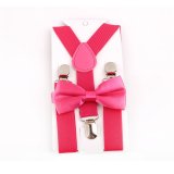 HengSong Unisex Trẻ em Dây Thắt Nơ Y-lưng Quần Kẹp Có Thể Điều Chỉnh Dây Đai Co Giãn Suspender Dây Nẹp Ánh Sáng hoa hồng-Đỏ-quốc tế