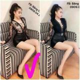 Jump tay dài lưới đan dây trước ngực