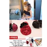 Kẹp Tóc Nữ Handmade Ktah70 + Tặng Dây Buộc Tóc Hoa Hồng