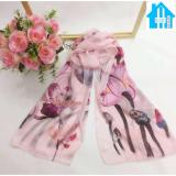 Khăn choàng cổ lụa tơ tằm cao cấp Bibihome KL-250 (hồng)