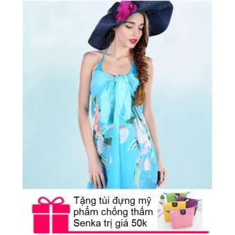 Khăn choàng / sarong đi biển + Tặng túi đựng mỹ phẩm